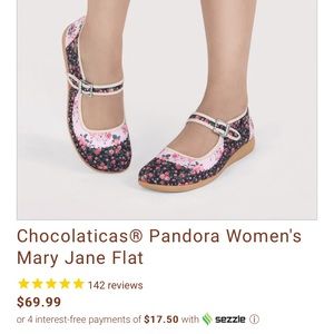 🍫 Hot Chocolate Pandora Mary Jane Flats Sz 6